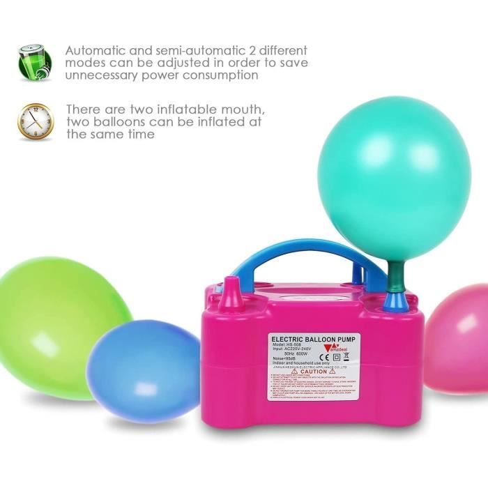 LMC--Pompe de gonflage de ballon - Pompe à ballon électrique rose belle apparence gonfleur de