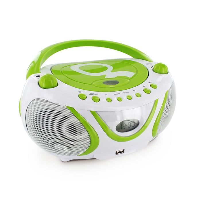 Gulli 477148 - Lecteur CD MP3 enfant avec port USB - rose et blanc