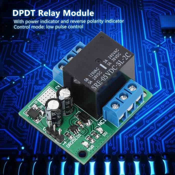 Module relais DPDT - OMABETA - DR25E01 - Bistable - Autobloquant - 5V ...