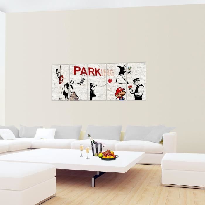 Runa art Tableau Décoration Murale Banksy Street Art 200x80 cm - 5