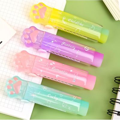 Gommes Kawaii En Patte De Chat - Lot De 4 Gommes Rétractables Trop Mignonnes Pour Enfants