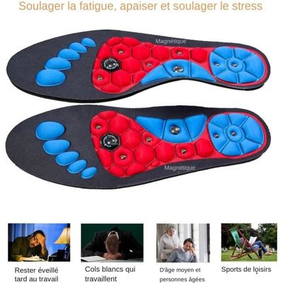Semelles Acupression Magnétiques Confort – Soulagez Fatigue & Douleurs Pieds, Hommes/Femmes, 7 Points Massage