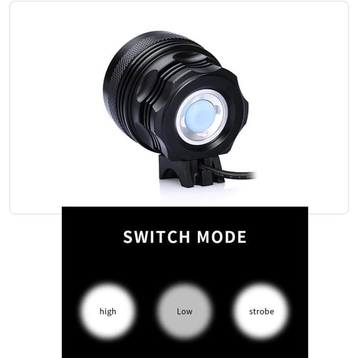 Éclairage Vélo VA STFIRE 1600 Lumens - Rechargeable USB-C - 5 Modes - Étanche IPX6 - Pour VTT Et Ville