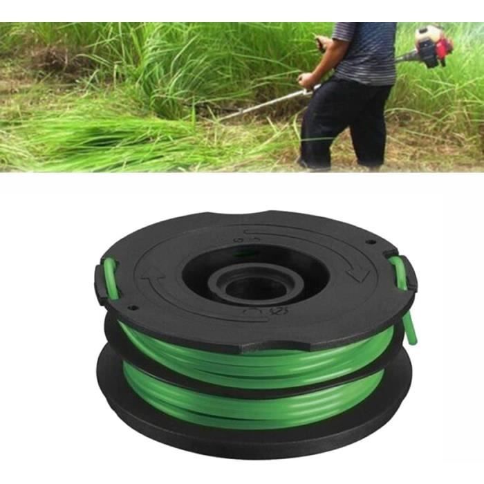 Lot de 6 bobines et fil pour débroussailleuse Black & Decker GL701 GL710 GL716 GL720 GL741 - Vert