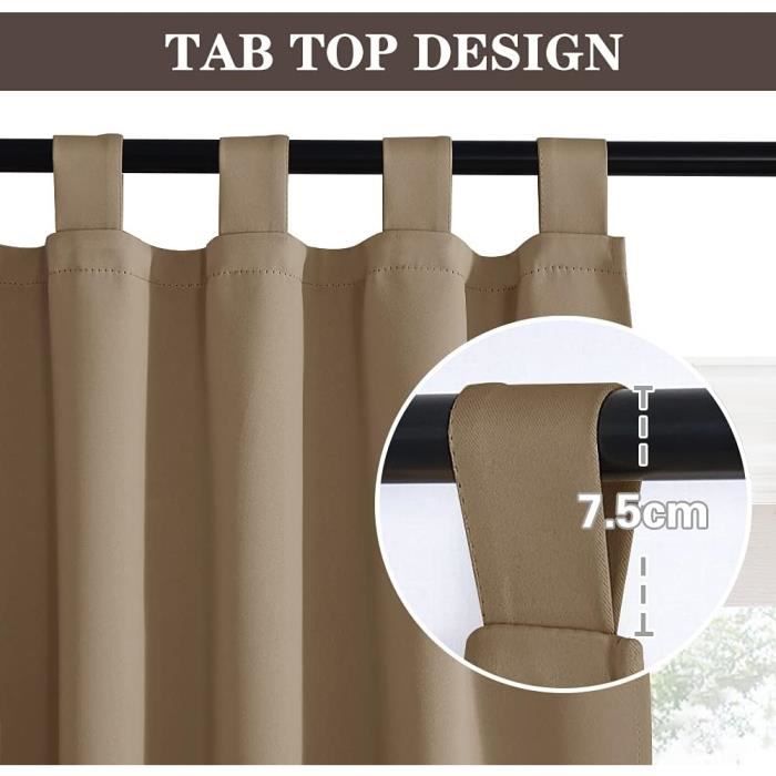 Paire de vitrages aux fils tissés argentés - Beige - - 14.39