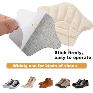 4 Paires De Coussinets De Talon Auto-adhésifs - 6 Mm D'épaisseur, Gel Anti-glisse, Pour Chaussures Trop Grandes