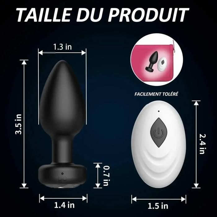 24 7 anal plug Plug Anal Vibrant Sextoy Femme Homme 10 Modes De Vibrations USB  Télécommande