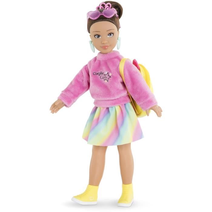 Corolle Girls - Dressing Fluo, 7 Accessoires, pour poupée Mannequin, 28 cm, dès 4 Ans, 9000610100