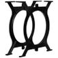 Pied De Table De Salle A Manger 2 Pcs Cadre En O Fonte Noir