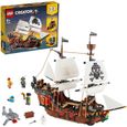 LEGO® Creator 3-en-1 31109 Le Bateau Pirate, Jouet, Figurine Animaux Marins, Jouet Requin, Figurine Squelette, Enfants 9 Ans-0