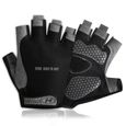 Une paire Version améliorée des gants en maille demi-doigt vélo cyclisme conduite femmes cyclisme gants de fitness antidérapant XL-0