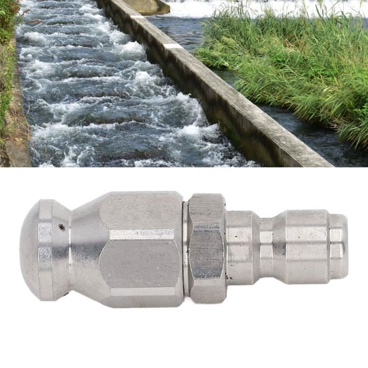 Pistolet Nettoyeur Haute Pression Eau Chaude/froide - 5 Buses, Filetage M22, 3600 PSI - Pour Lavage Voiture, Terrasse