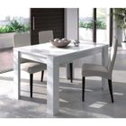 Dmora - Table à rallonge Midland, Console extensible pour salle à manger, Table avec rallonge, 140-190x90h78 cm, Blanc brillant