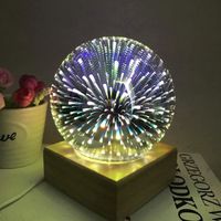 aicy®5 pouces Magic Ball coloré boule de verre lampe 3d Starry Sky Nuit lumière USB puissance Pour les enfants cadeaux de Noël