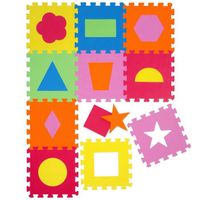 Tapis Puzzle en mousse EVA pour enfants - Figures Géométriques multicolores