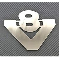 1x Métal Acier Badge V8 Pour Scania Trucks V8 Poli Décoration Accessoire