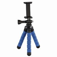 Hama Flex, Smartphone-Action camera, 3 pieds, 14 cm, Noir, Bleu, 7 cm, Aluminium