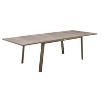 Table extensible alu 10p seigle/praline Pavane Hespéride - Sépia