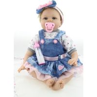 55cm bébé Reborn poupée Silicone Real Doll Kids jouets filles Bebes De Silicona