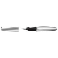 Twist stylo plume Pte Moyenne Argent/noir