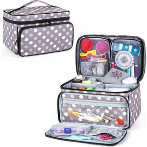 Sac Rangement Accessoires Couture Grand - Organisateur Kit Couture Portable Noir