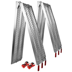 2 Rampes De Chargement Aluminium Pour Moto/ATV - 161 Cm - Charge Max 4050 Kg - Surface Antidérapante