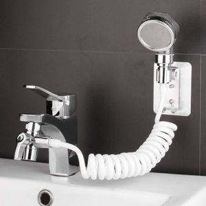 Set de pommeau de douche pour lavabo, douchette télescopique, douchette  avec adaptateur aérateur, robinet 24 mm g1 2 pour robinet - Cdiscount Maison