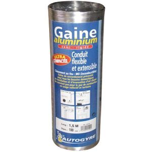 CÂBLE - FIL - GAINE Gaine aluminium flexible - D: 110 mm - 3 m