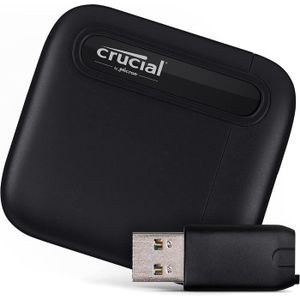 DISQUE DUR EXTERNE Crucial X6 2TB Portable SSD  Jusqu'a 540MB/s  USB 