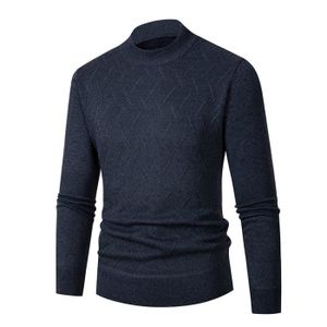 PULL Pull Homme Doublée Polaire Col Arrondi Manches Lon