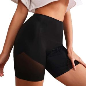 CULOTTE - SLIP Lot de 2 Culottes Sculptantes Ventre Plat Taille Haute Pour Femme Stretch Slip Culotte Beauty Lift Effet Sculptant - Noir