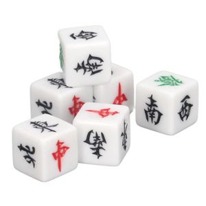 JEU DE PALET Omabeta Dés de Mahjong Jeu de dés à 6 faces en pla