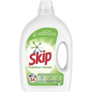 Skip Lessive Liquide Active Clean x102, Résultats impeccables même en cycle  court, Format Familial 102 lavages,(Lot de 3x34 Lavages) : :  Epicerie