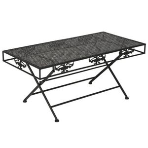 TABLE BASSE Truvito Table Basse en Métal 100x50x45 cm Table de Salon Basse pour Chambre Bureau Noir