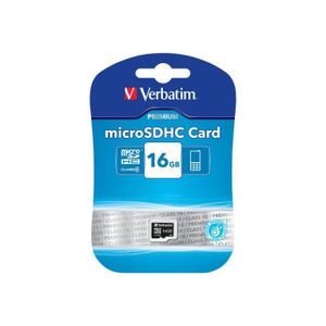 CARTE MÉMOIRE Carte mémoire flash 16 Go Class 10 microSDHC - VER
