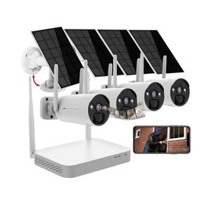 CAMÉRA DE SURVEILLANCE Système de surveillance connecté DSC-500.nvr 2K avec 4 caméras solaires
