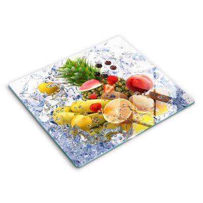 Planche En Verre Tulup 60x52 Cm - Motif épices Colorées, Design Moderne