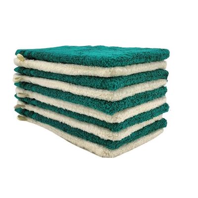 Lot de 2 gants de toilette 100% coton 550 g/m2 NAÏA vert Olive
