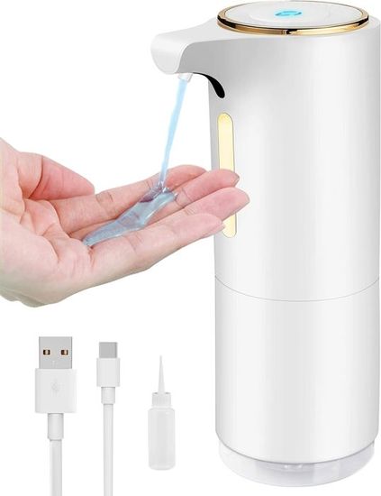 Distributeur De Savon Automatique, 500ml Distributeur Savon Automatique Chargement USB Avec Capteur Distributeur Savon, IPX4 étanche Sans Contact Distributeur Savon Pour Cuisine (Gels, Bleu
