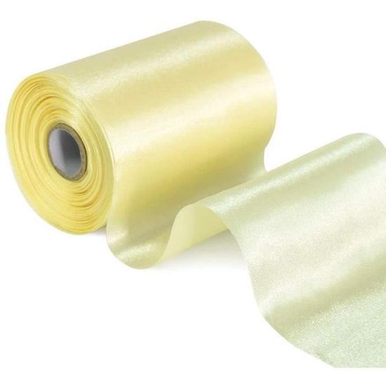 Ruban Satin Large 10 Cm X 23 M - Blanc Pour Emballage Cadeaux, Déco DIY