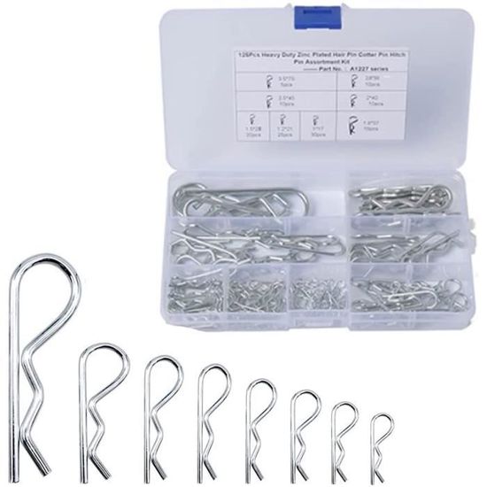 Lot De 12 épingles à Nourrice Fendues En Acier Zingué - 0,3 X 6,2 Cm, Pour Ferme, Jardin, Remorques