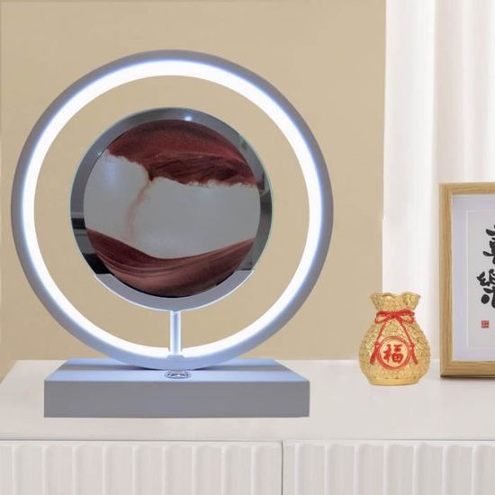 Lampe De Sapin De Noël à LED, Petite Spirale De Cristal Ornement Décoratif De Veilleuse D'arbre De Fer Avec Support En Métal, Lumière Scintillante