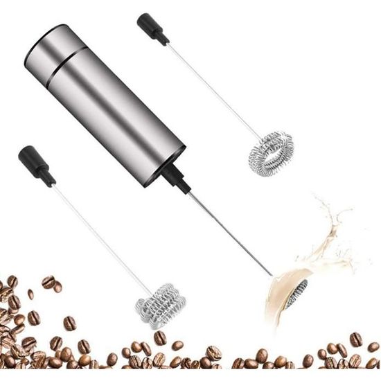 Batteur à œufs Agitateur à café en acier inoxydable mélangeur mélangeur batteur à oeufs électrique mousseur à lait -POU