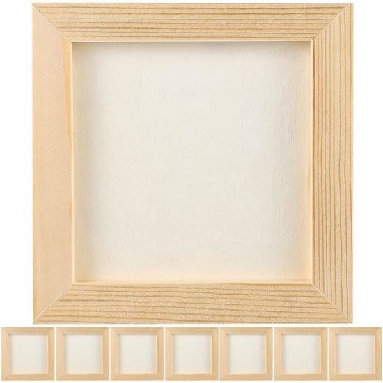 Lot De 8 Cadres Photo Magnétiques En Bois Polaroid - 5x7,6cm - Pour Réfrigérateur Ou Bureau - Idéal Pour Photos Instax Mini, Dessins D'enfants