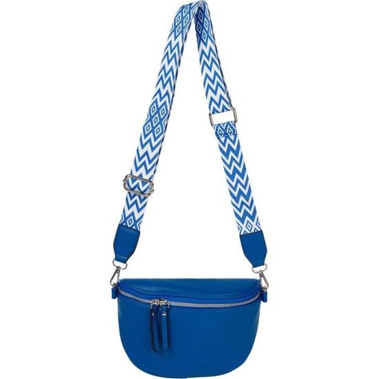 Sac Bandoulière Femme Camouflage Turquoise - Cuir Et Motif Cross - Neuf Avec étiquettes