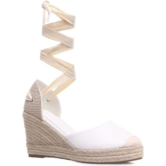Espadrilles new arrivals compensées blanches