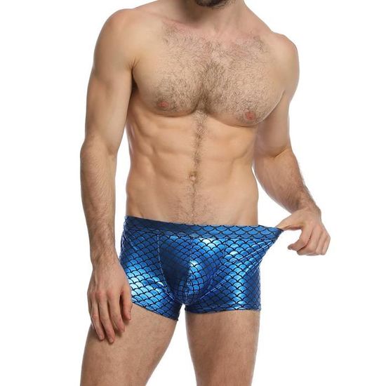 Boxer pour Homme sexy transparents voir a travers les chauds a imprime levres Bleu Bleu Cdiscount Pret a Porter