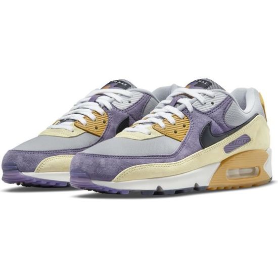 Chaussures Nike Air Max 90 Court Purple/Black Lemon Drop Wolf Grey