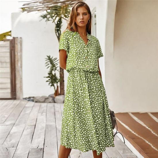 Robe femme deals manches courtes