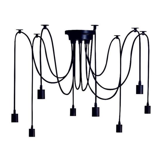Araignée Lustre DIY Plafonnier Lampe Tête Suspension Titulaire Rétro Araignée Lustre DIY Plafonnier Lampe Tête Suspension Titulaire Rétro